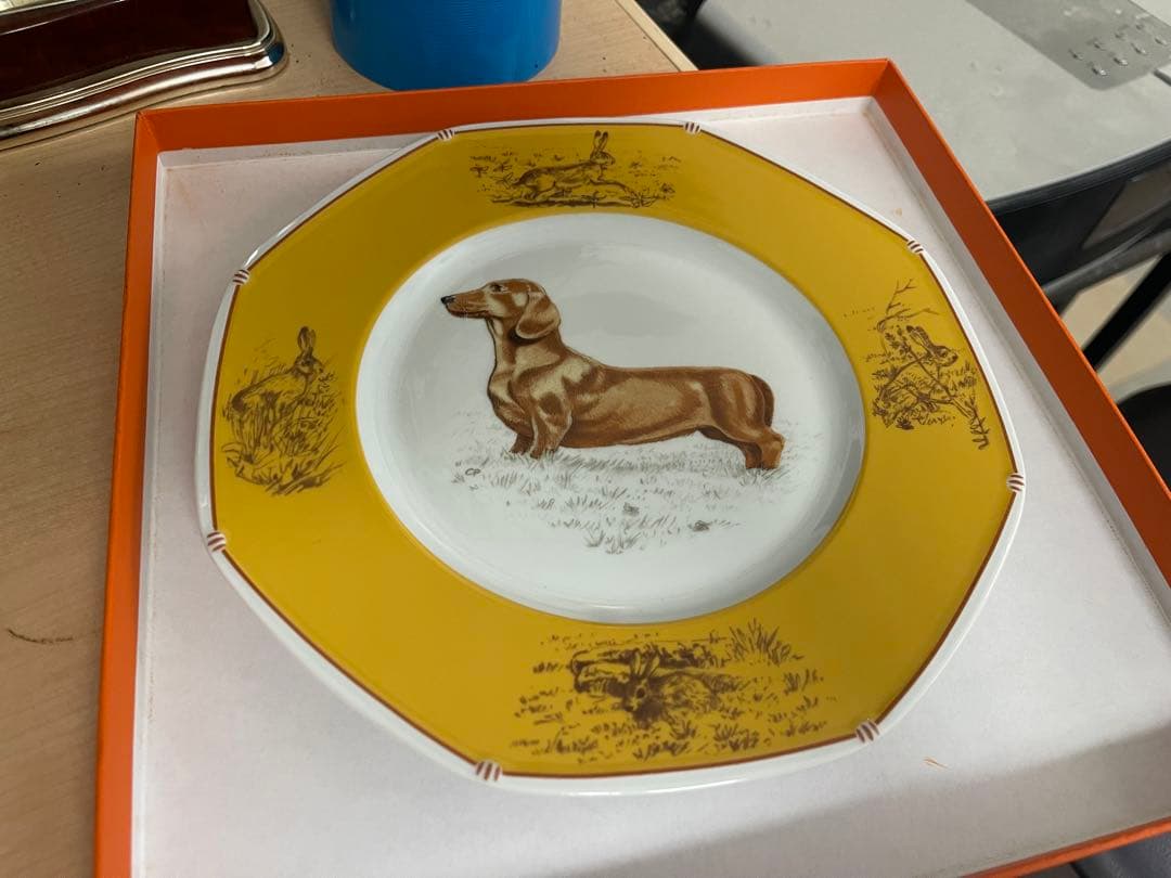 エルメス　ダックスフンド　お皿　2枚セット
