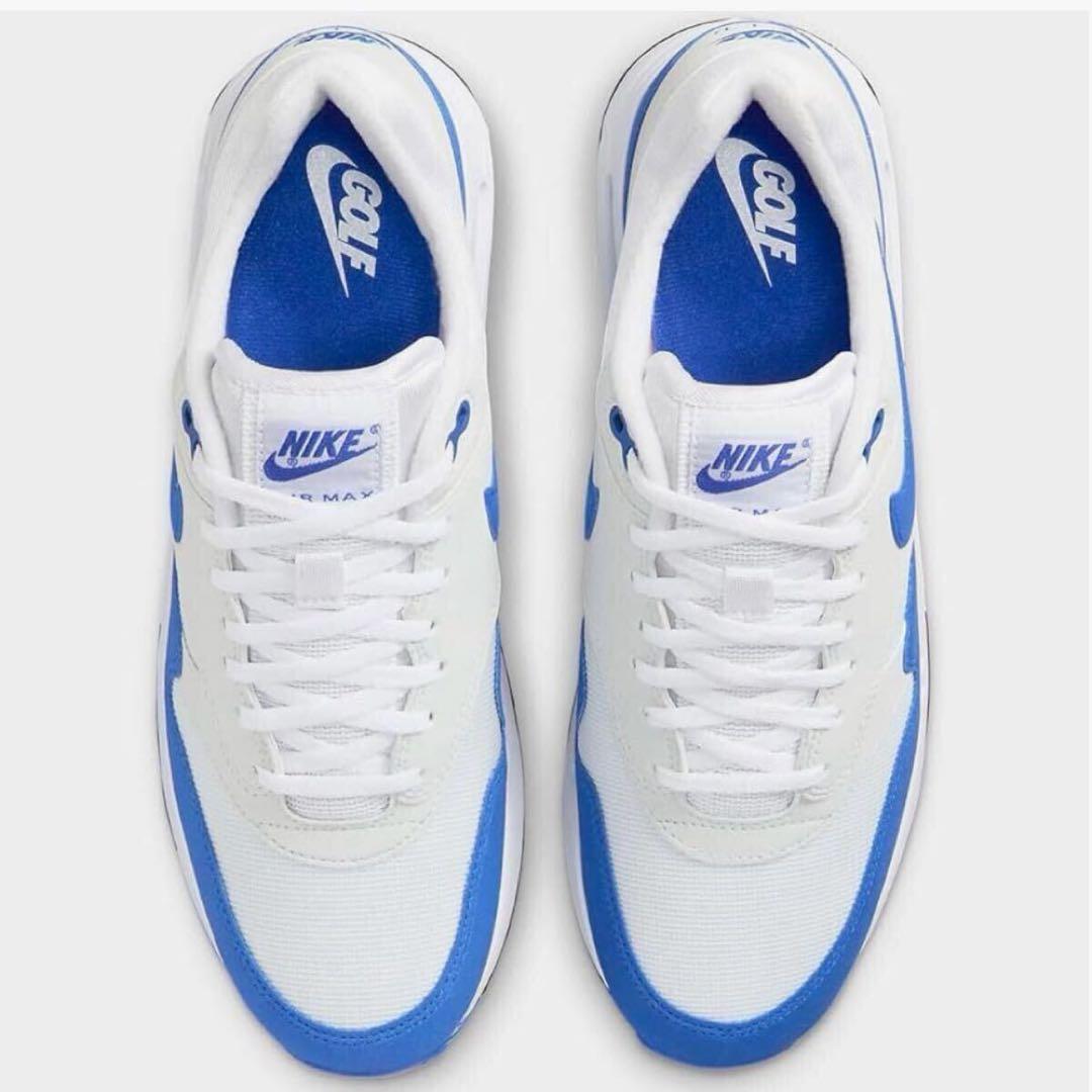 ナイキ ゴルフ 26.5cm エアマックス スパイク シューズ 靴 白 青
