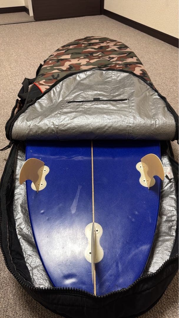 青 ストライプデザイン ファンボード