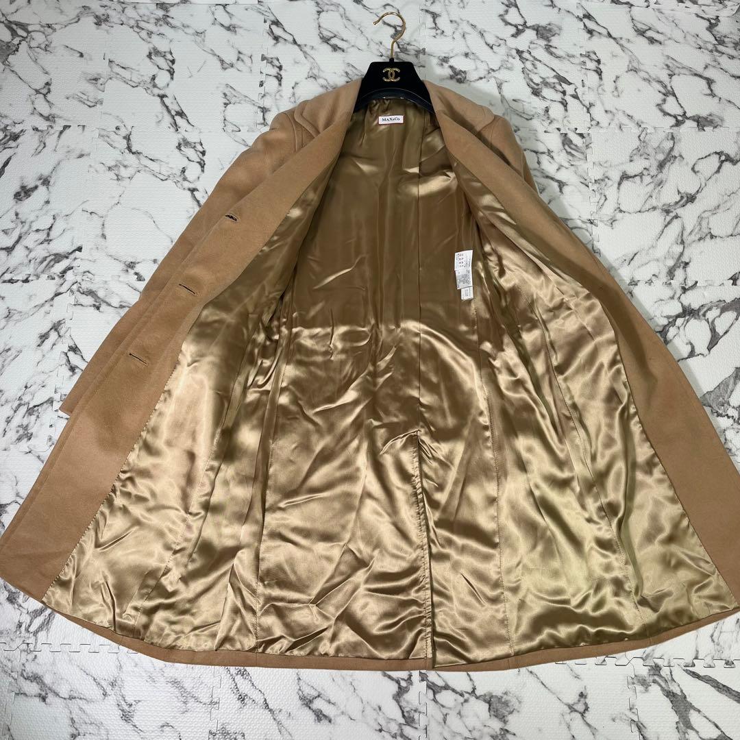 マックスマーラ　チェスターコート　アンゴラ混　キャメル　ミドル丈　イタリア製