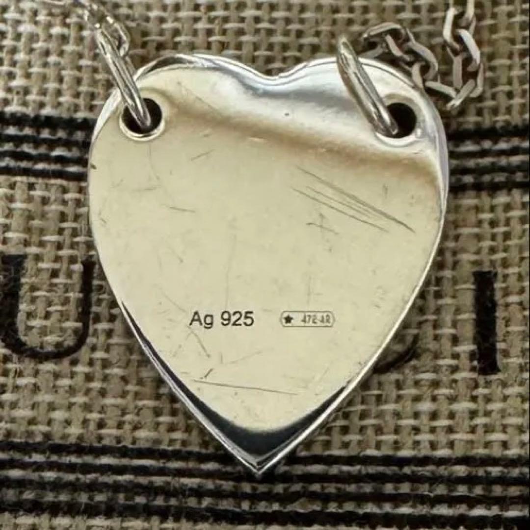 GUCCI シルバー ハートプレートブレスレット