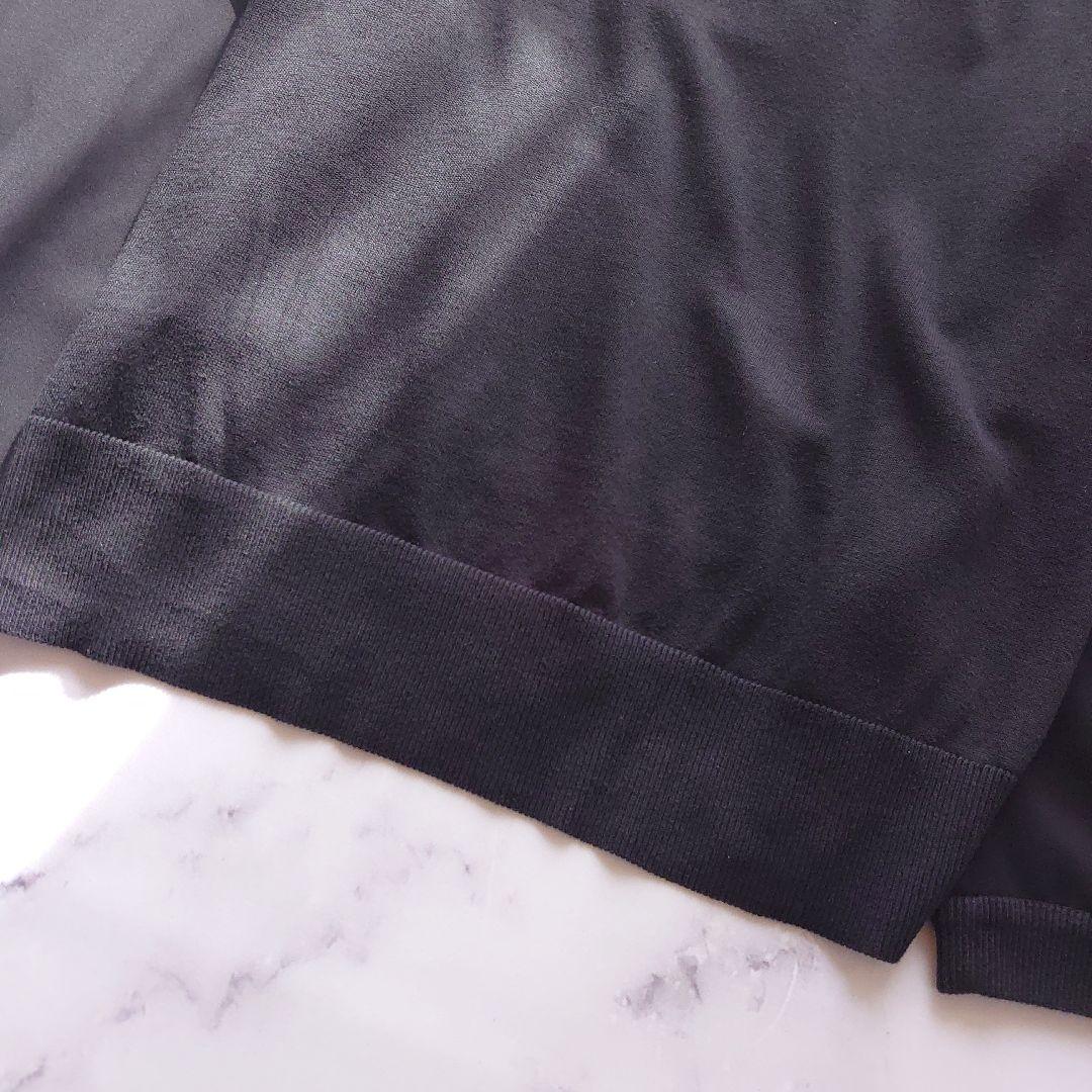 2021 アディアム Musubi Knit Top ボウタイブラウス 黒 S