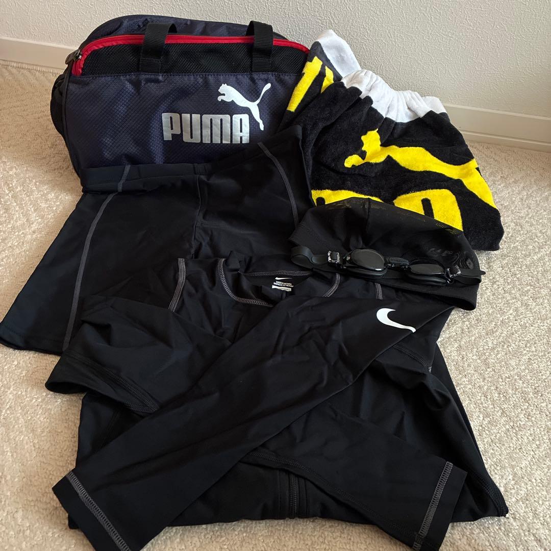 PUMA スポーツバッグとNike水着セット
