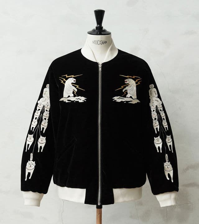 WAIPER×TAION別注リバーシブルスカジャン ダウンジャケットALASKA