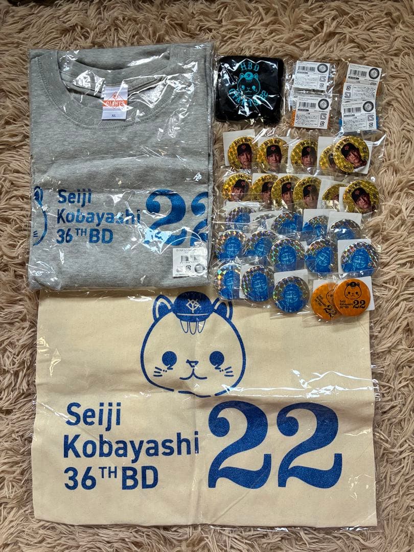 小林誠司 Tシャツ トートバッグ 缶バッジ アクリルバッジ リストバンド セット