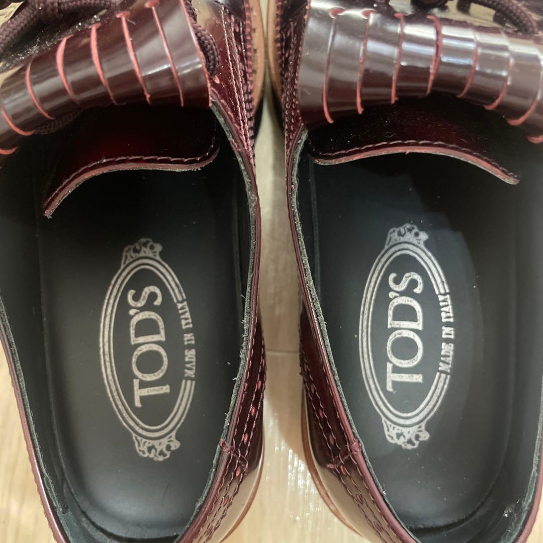 TOD'S タッセルボリュームソールシューズ　ローファー　ブラウン　37.5