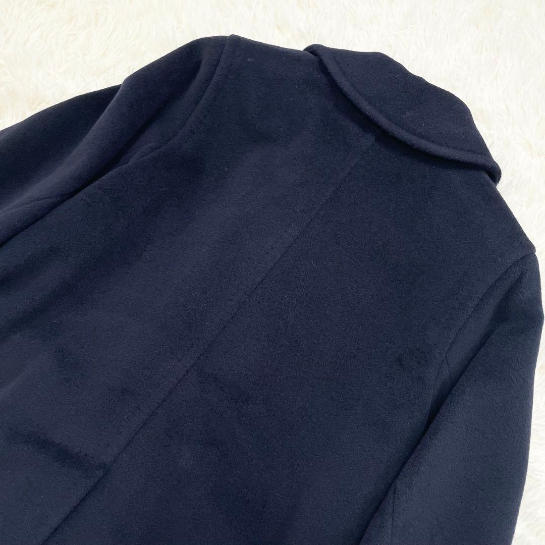 【ていぼん】MaxMara 白タグ カシミヤ混 Pコート 金ボタン