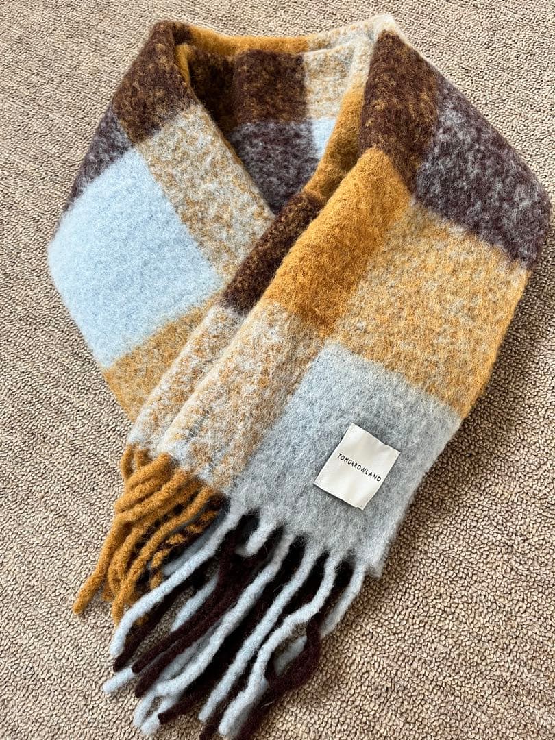 トゥモローランド　マフラー　アルパカチェックストール