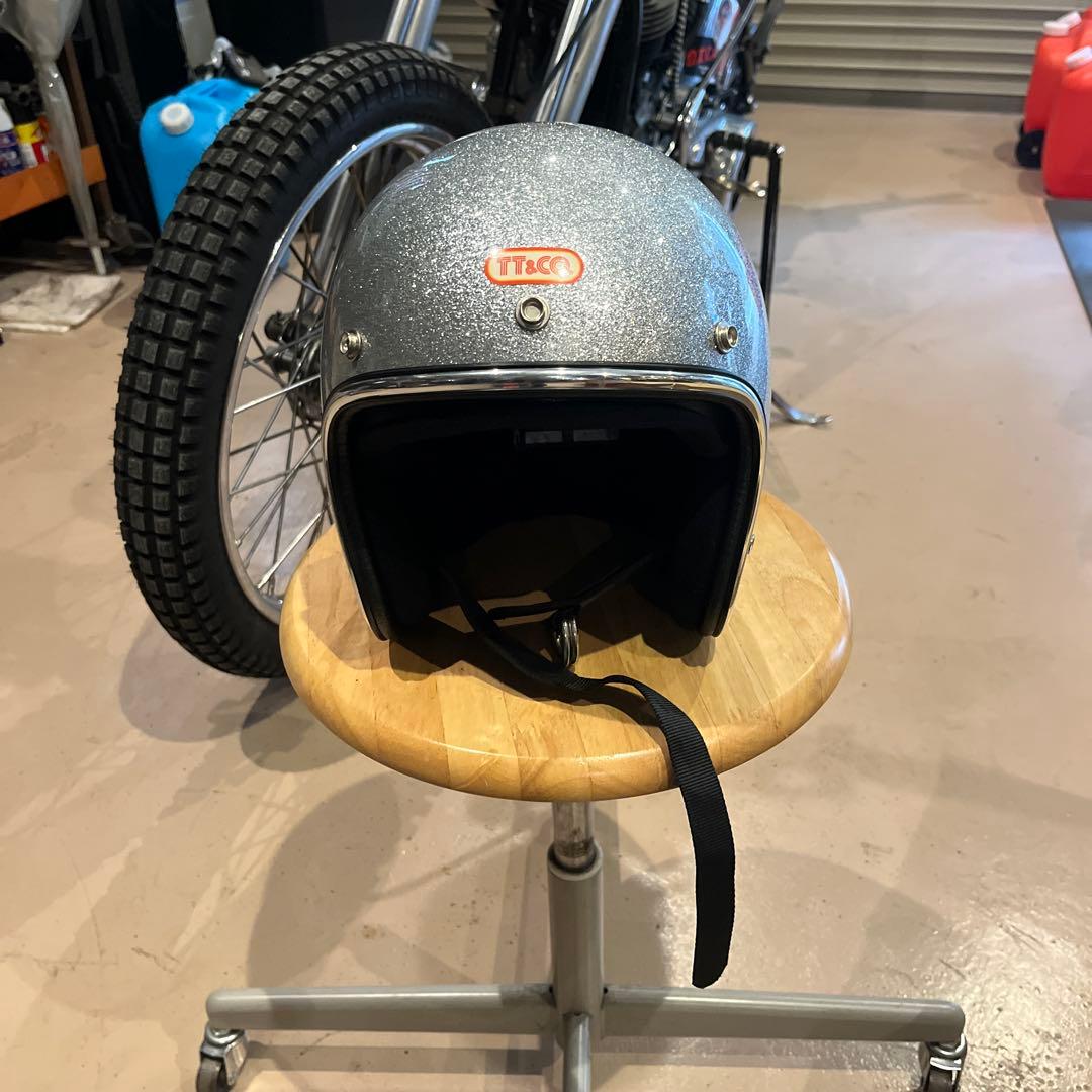 TT&COシルバー グリッター ジェットヘルメット子供、女性用