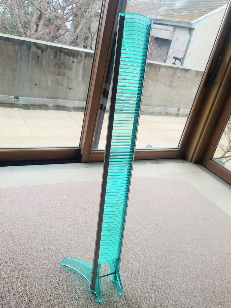 ポストモダン CD ラックタワー オブジェ グリーンが特徴的 購入時8万円程