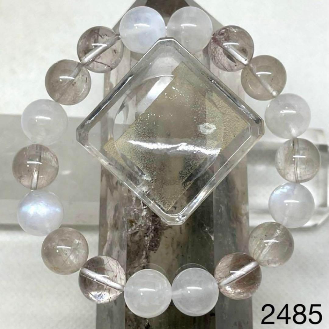 ムーンストーン　ルチルクオーツ　パワーストーンブレスレット　内径約15cm