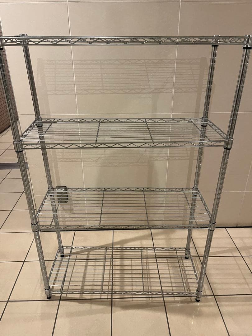 スチールラック 4段 シルバー