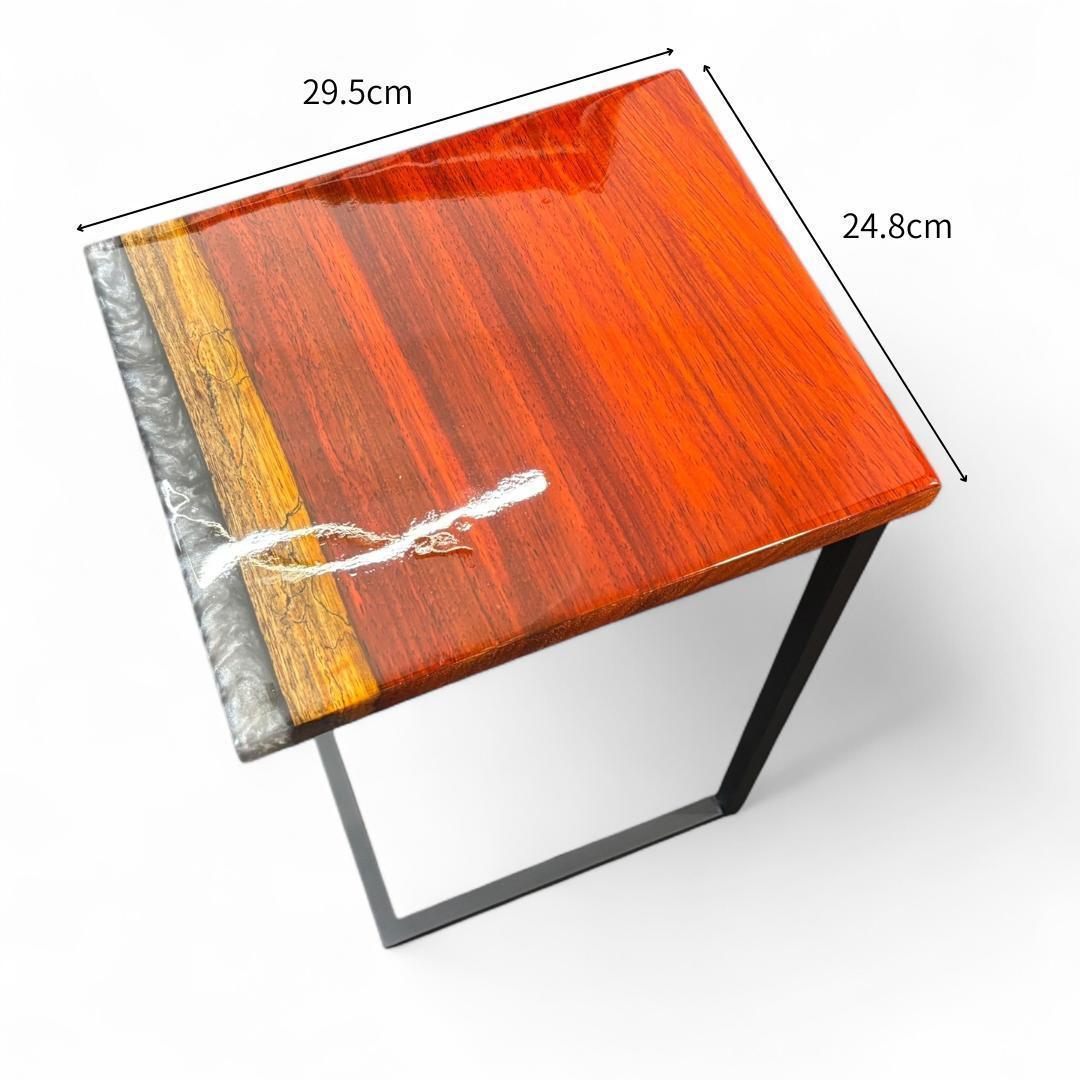 サイドテーブル アイアン 木製 コの字 アンティーク ベッド 北欧風 モダン