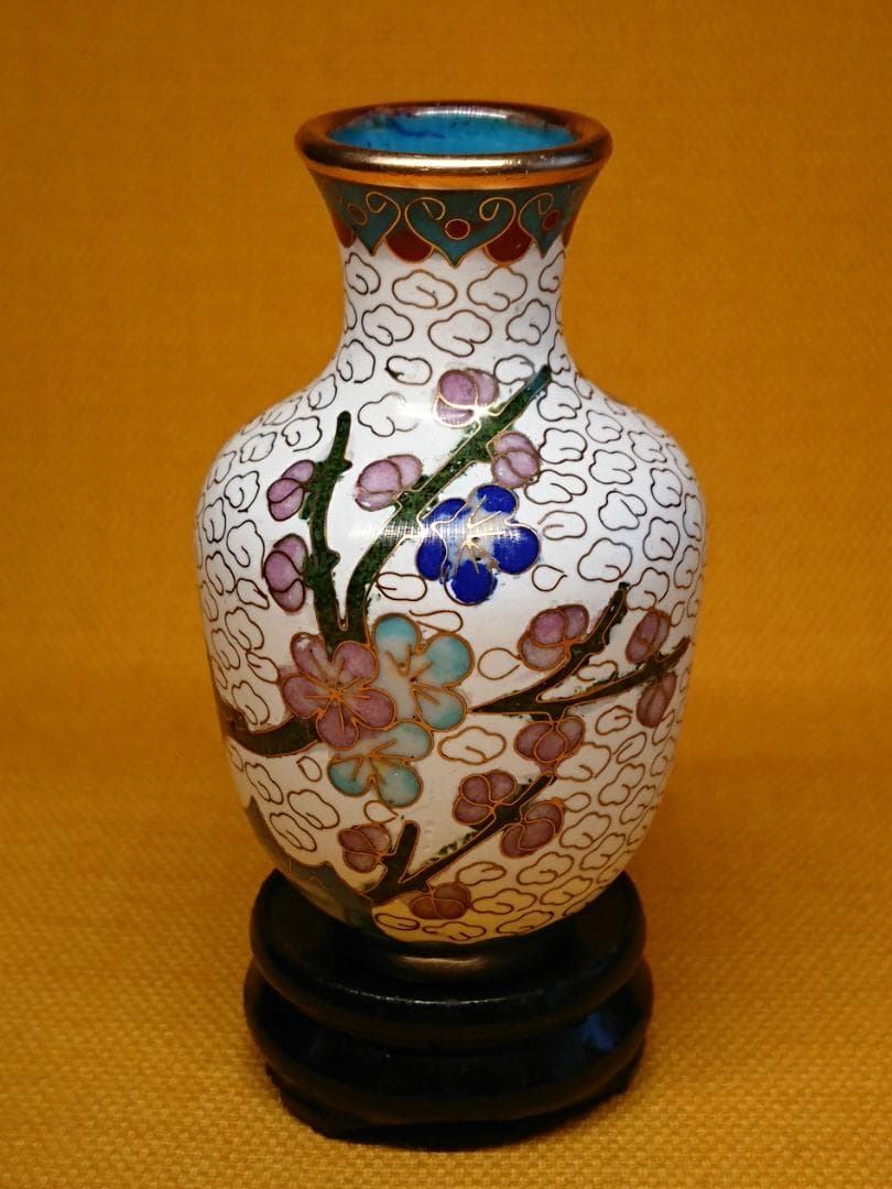 【美品】花瓶　七宝　骨董　古玩　置物　インテリア　工芸品　美術品　A3402