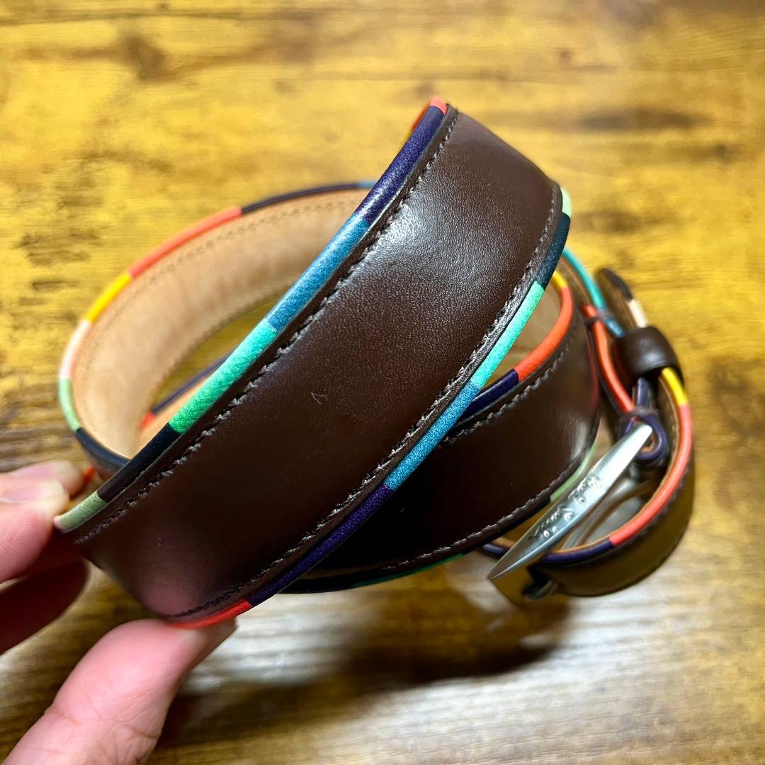 本日限定値下【美品】Paul Smith アーティストストライプトリム ブラウン