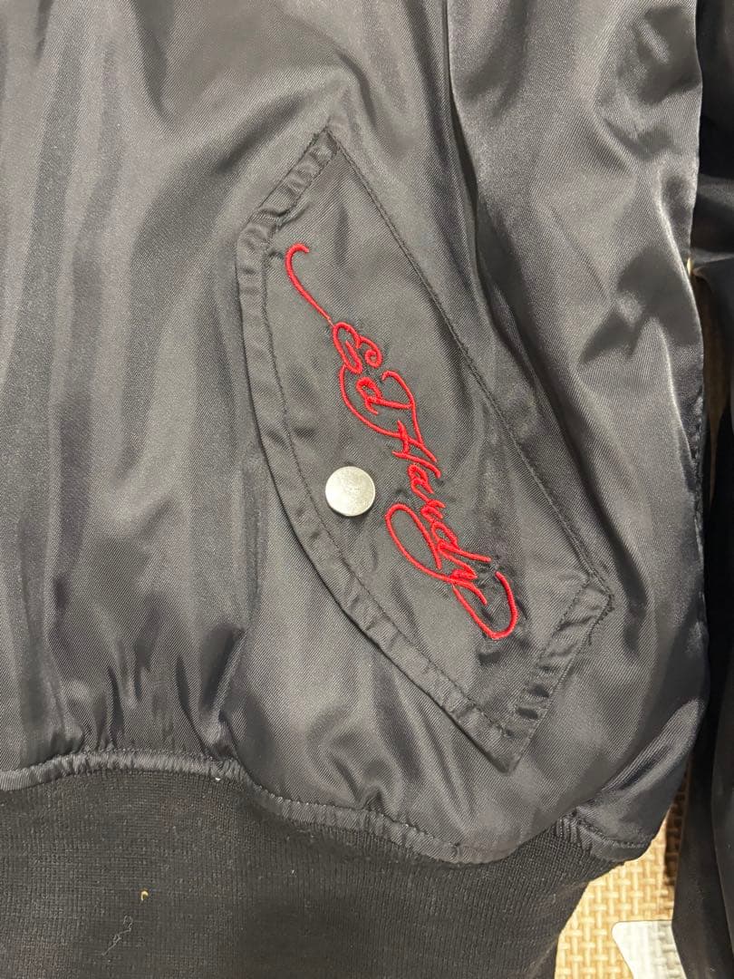 Ed Hardy MA-1 リバーシブルブルゾン M 刺繍　Y2K