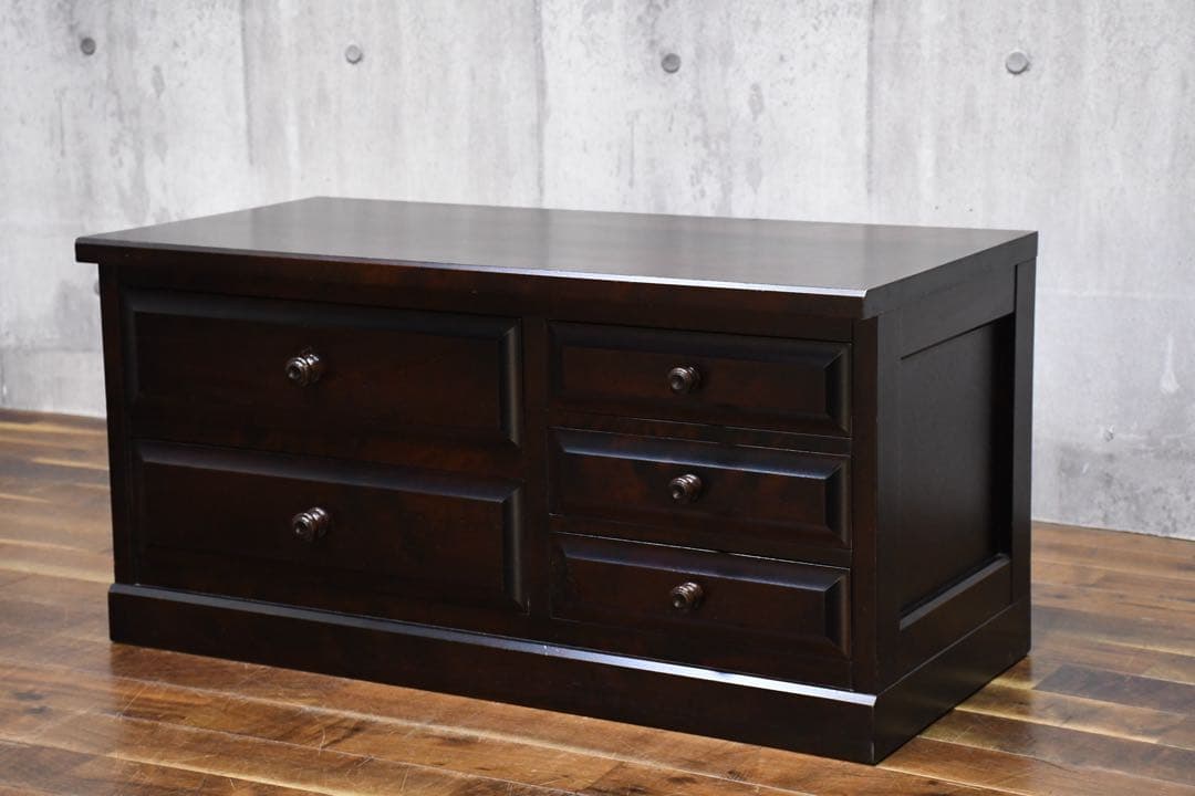 FAC68 北海道民芸家具 HM785K ベンチチェスト 16万 カバ/樺無垢材