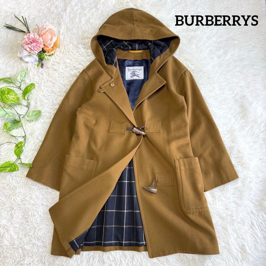 【バーバリー】極美品 ダッフルコート マスタード ウール Sサイズ レディース
