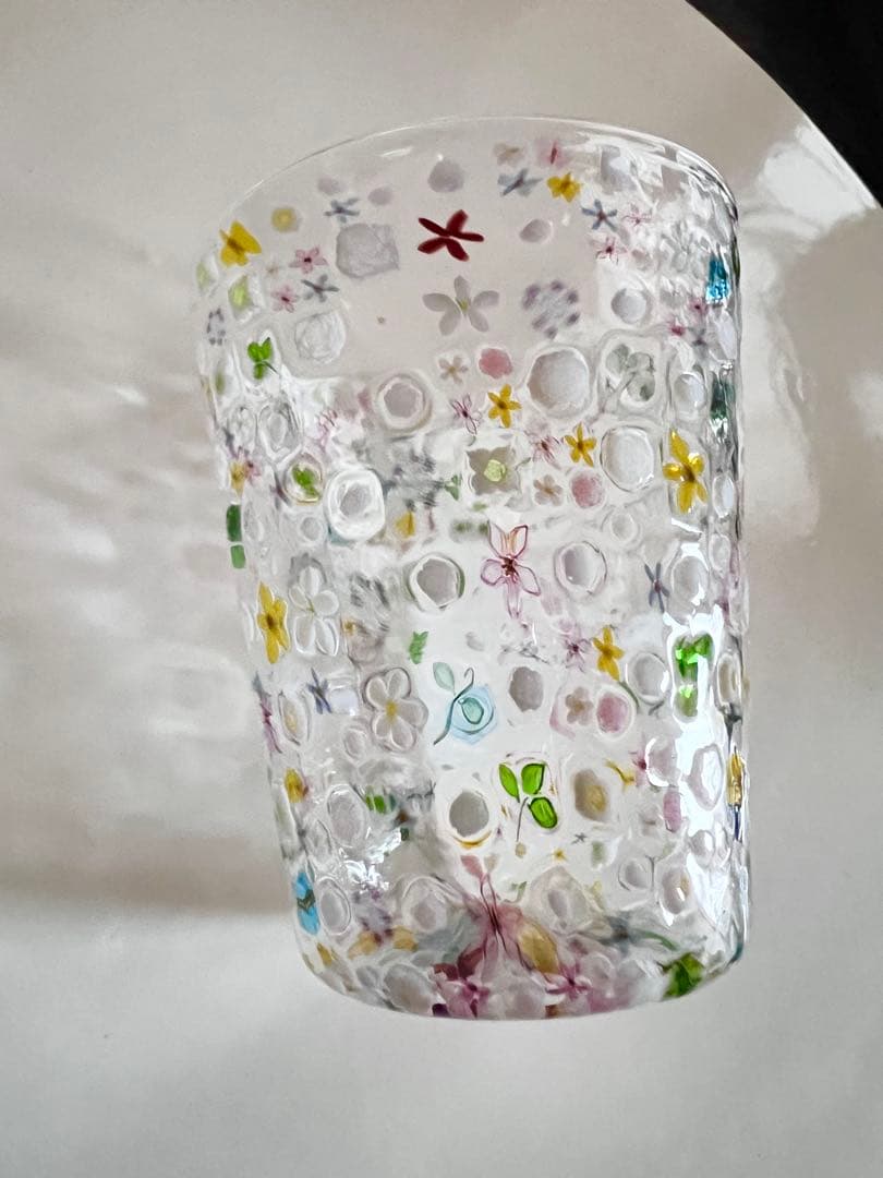 江波富士子　 江波冨士子　花の庭　ガラス　グラス　コップ　貴重　完売