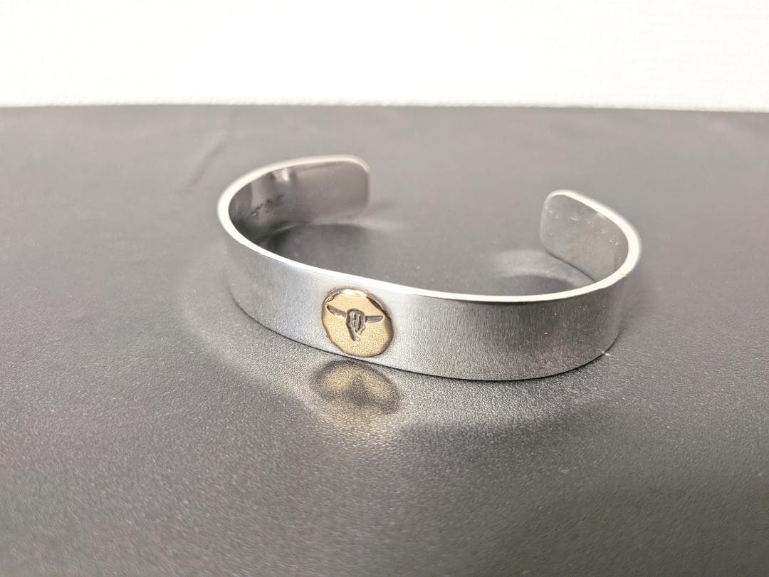 TADY&KING　平打ちバングル　ロングホーン　SV925 K18　Mサイズ