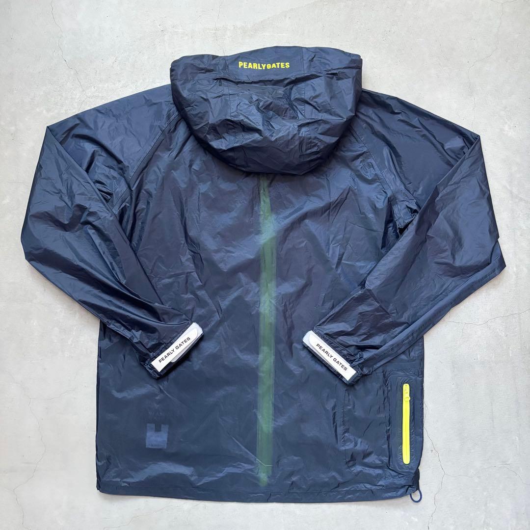 PEARLY GATES フード付きジップナイロンパーカー レインウェア ロゴ