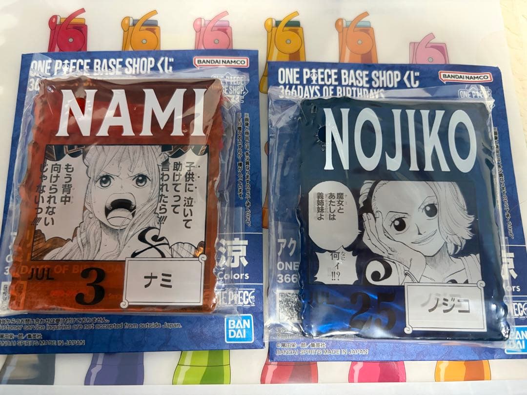 ONE PIECE BASE SHOP くじ アクリルブロック　ナミ&ノジコ