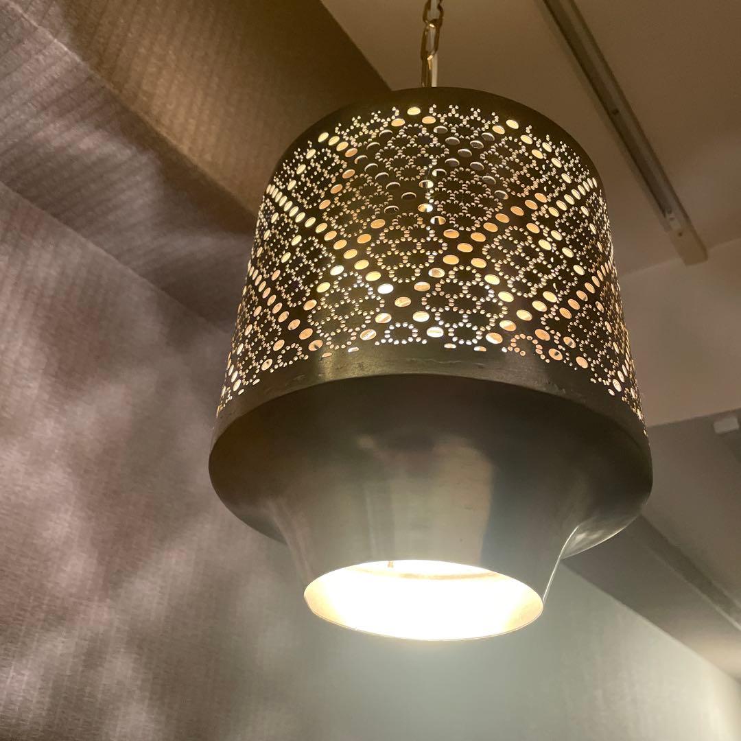 ゴールド真鍮 ペンダントライト インド製　天井照明　間接照明