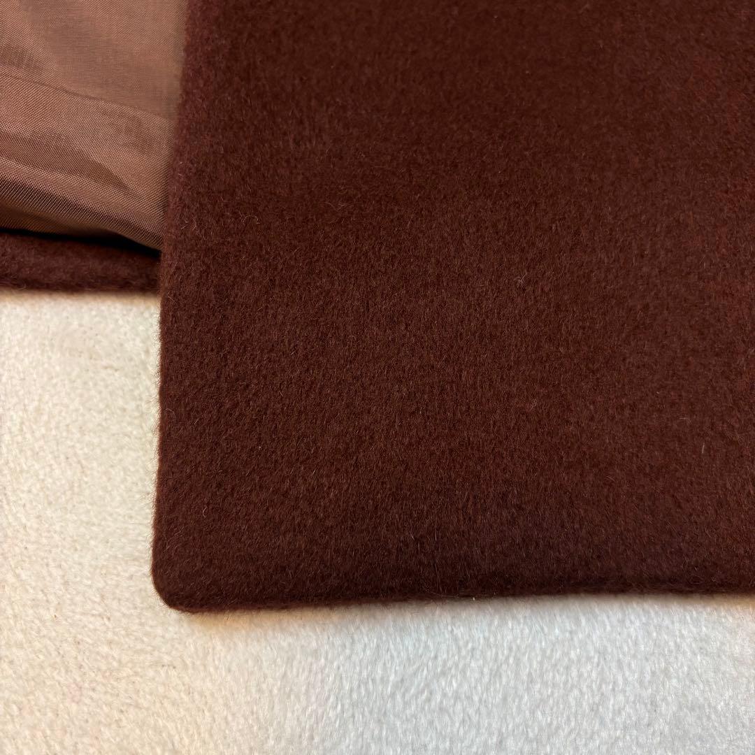 ヨーガンレール モッサコート アンゴラ 100% ボルドー L トグルボタン