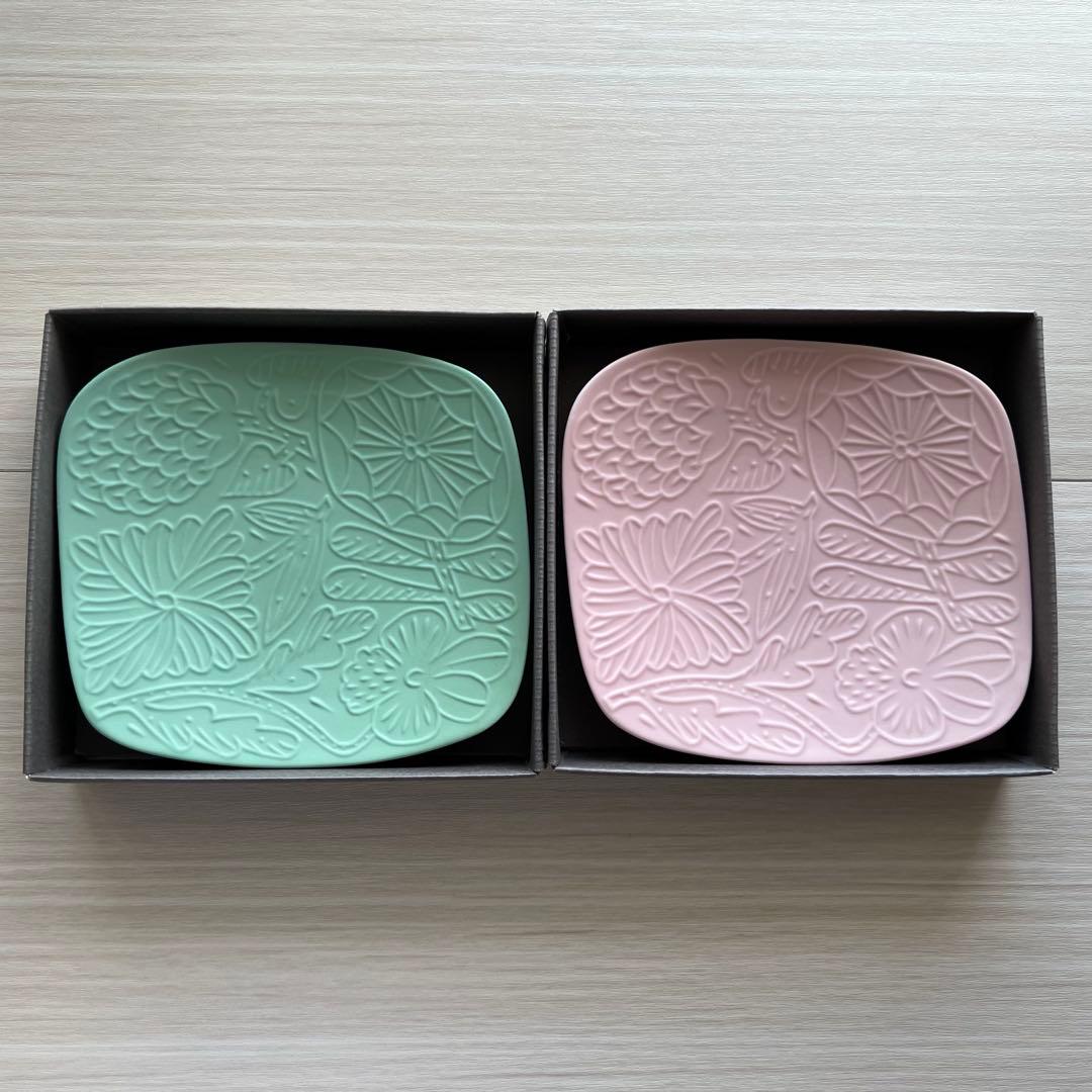 鹿児島睦×イイホシユミコ フローロお皿2枚（Sサイズ）