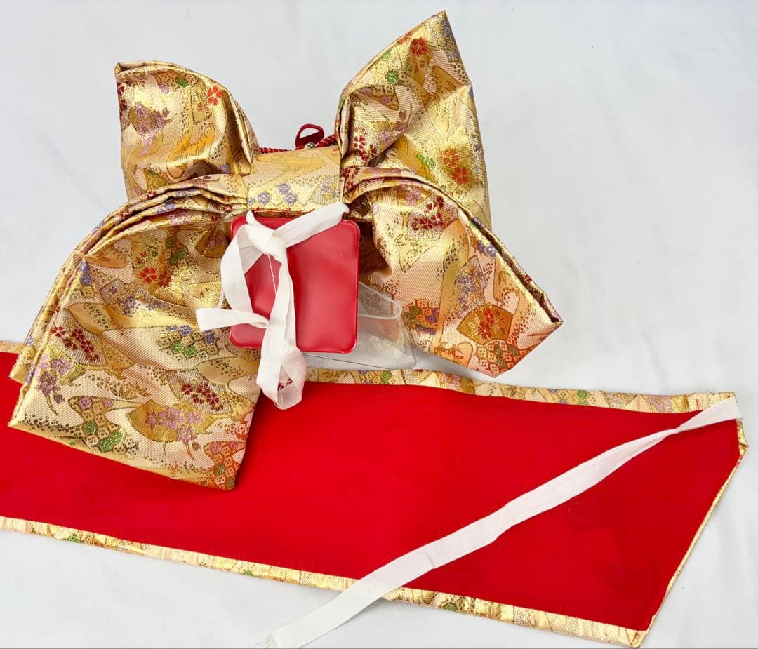 七五三　7ー8才女児　着物・はこせこセット　花々桜《子供493》#江戸小もーん