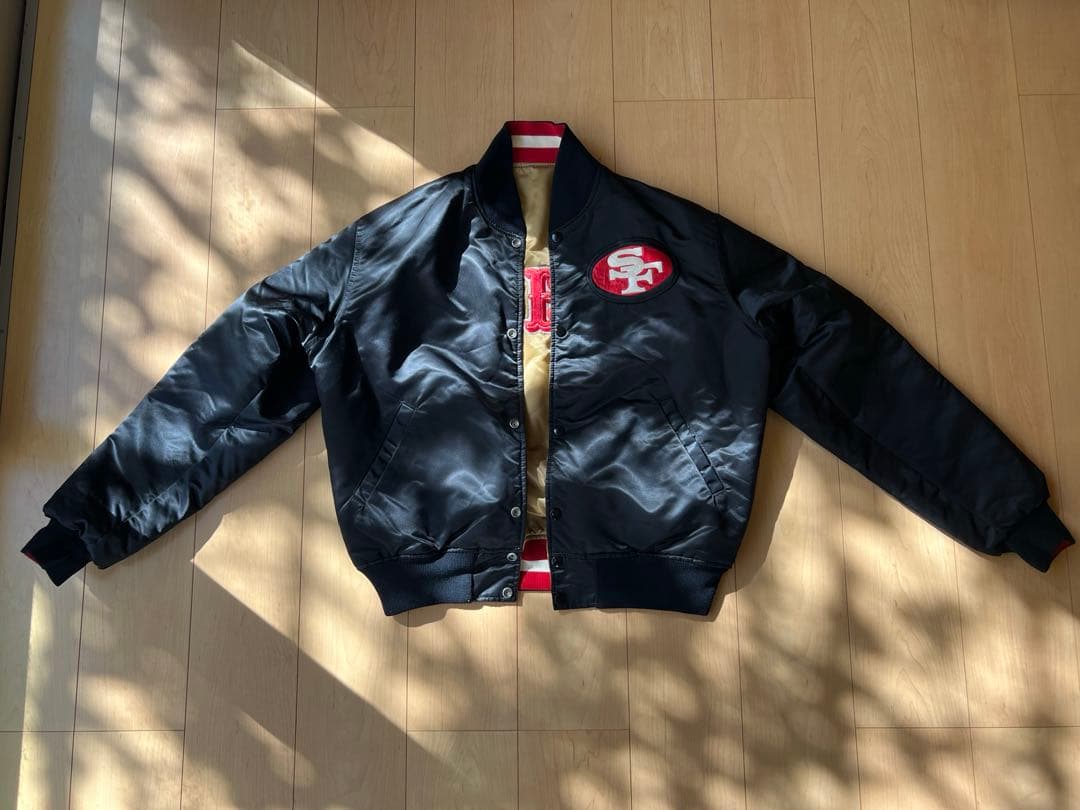 NFL 49ers　90sリバーシブル スタジャン　スターター製　Lサイズ
