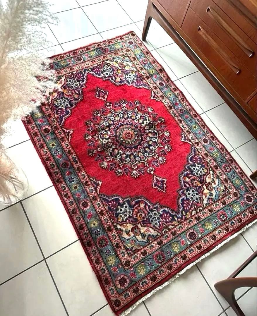 152×99 ヴィンテージラグ　手織ラグ