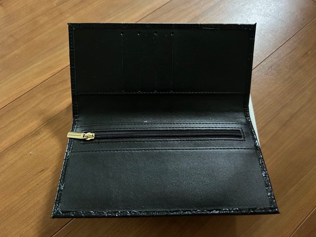 皇居　型押し長財布　クロコダイル　ブラック　大安吉日購入
