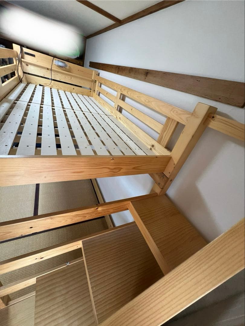 【チャコレッタ】木製階段付きロフトベッド エスパス