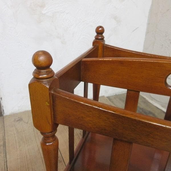 イギリス アンティーク 家具 マガジンラック カンタベリー 収納 6654c