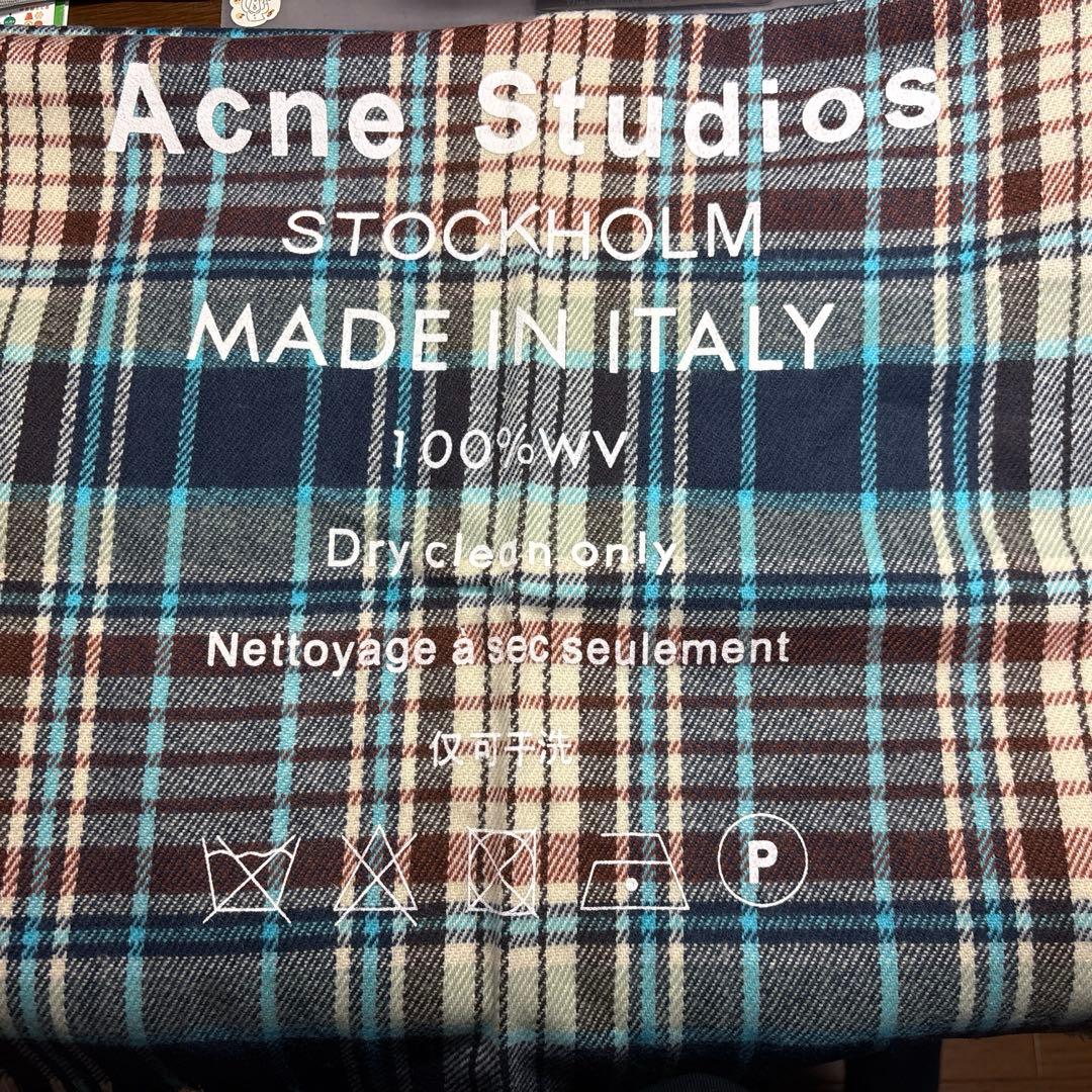 Acne Studios チェック柄大判マフラー