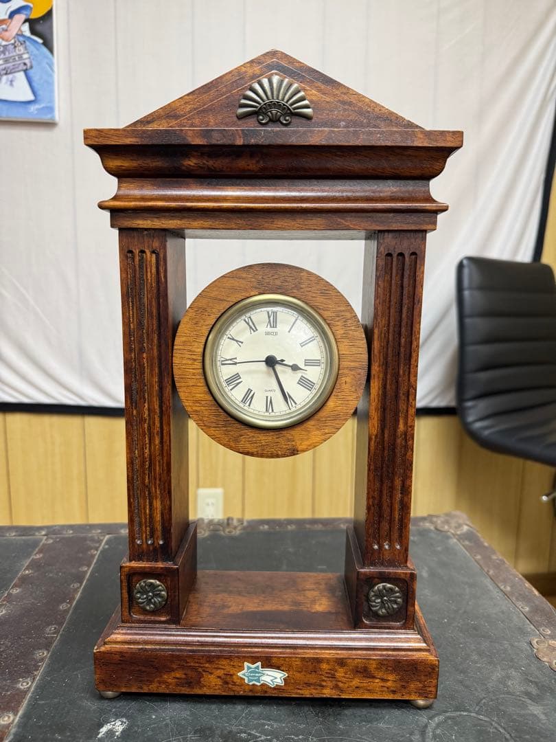 ☆アンティーク木製置時計 demain ドマン