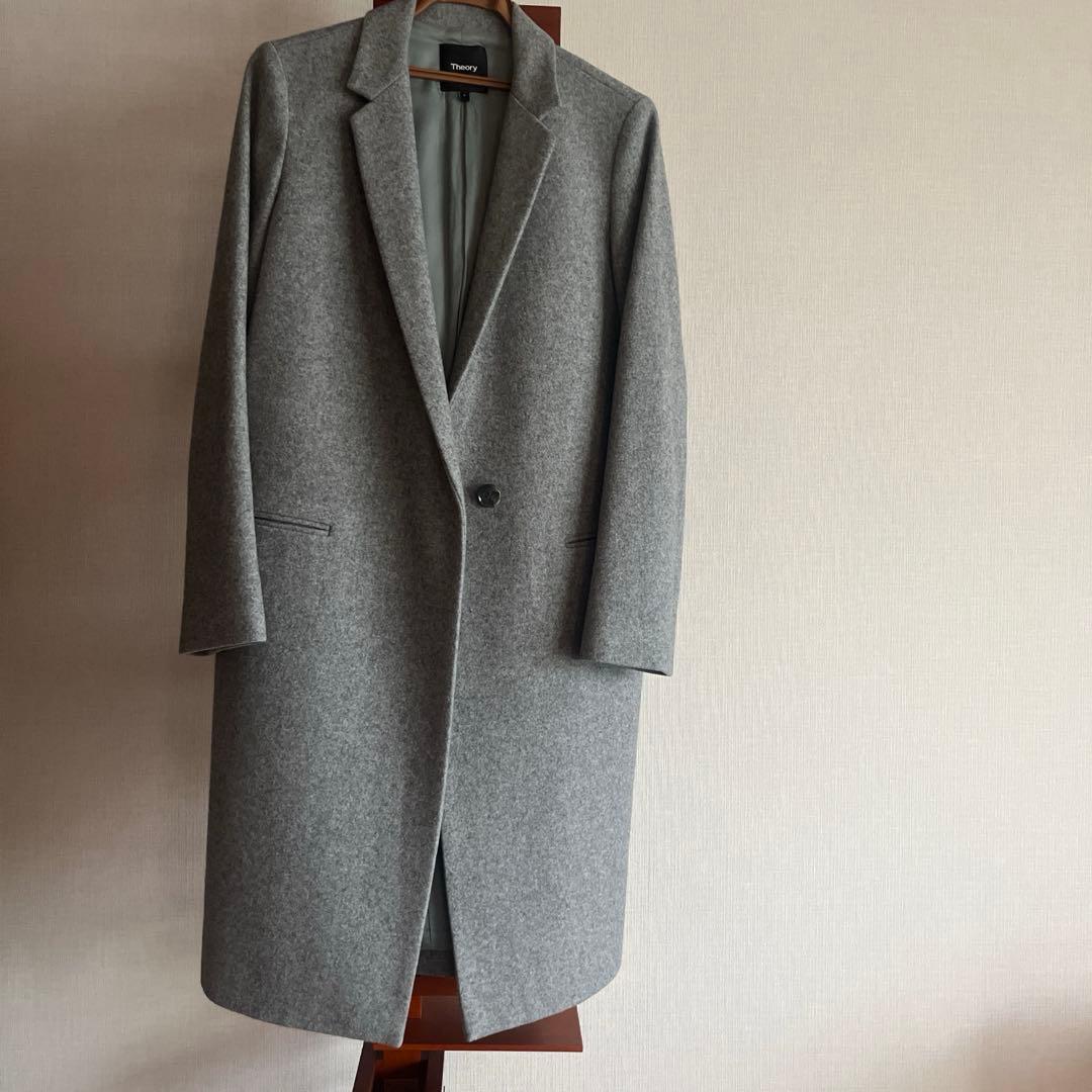 Theory グレー チェスターコート P