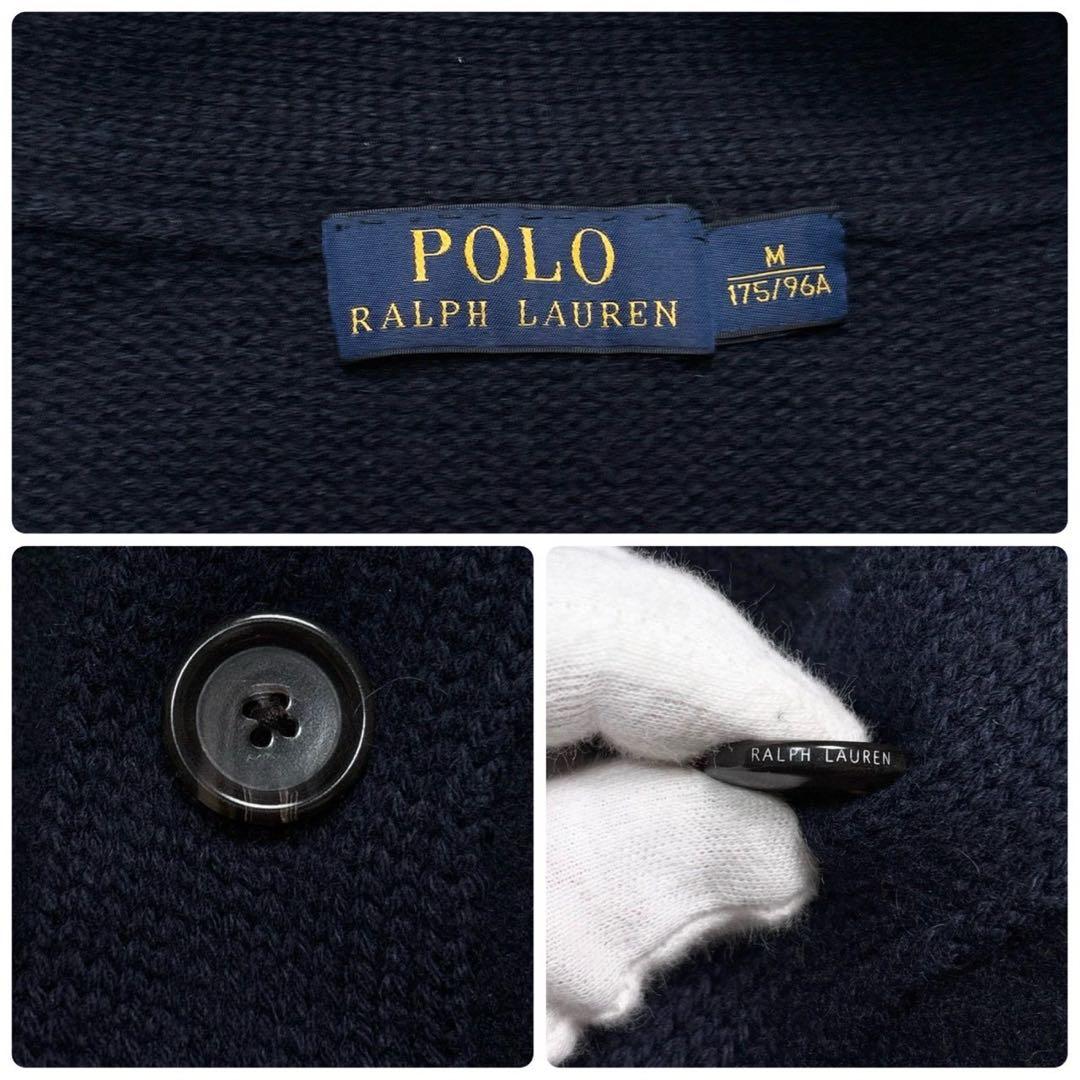 極美品/L相当⭐️ラルフローレン　カーディガン　ブラックウォッチ　エルボーパッチ