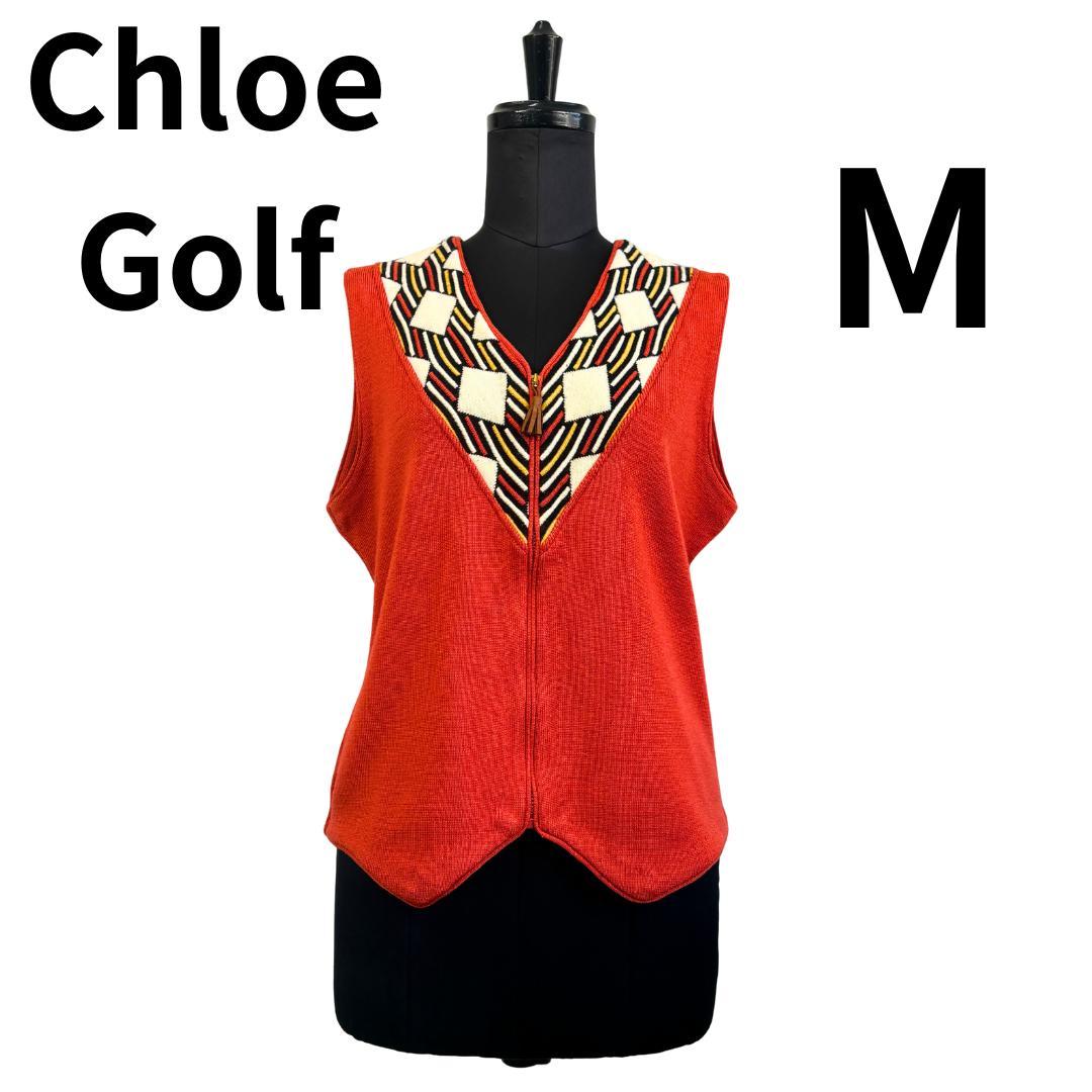 Chloe Golf クロエゴルフ 柄入りニットベスト M
