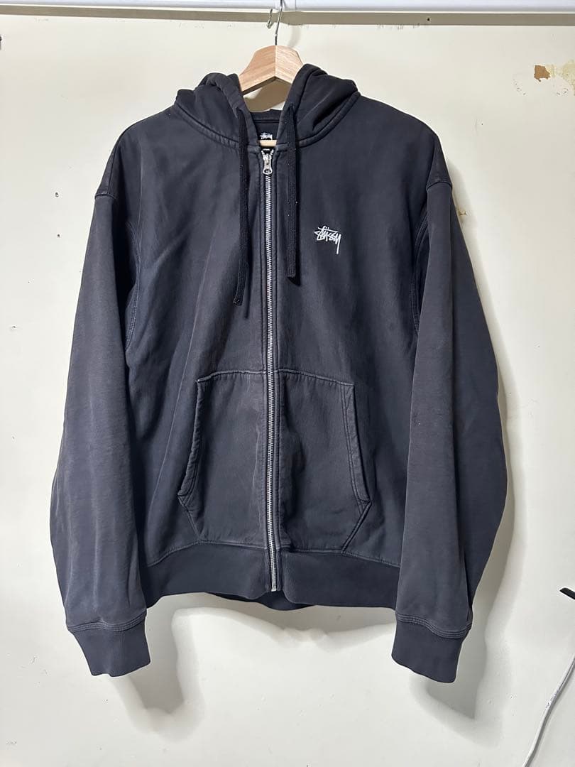 Stussy フルジップ パーカー ブラック ステューシー Lサイズ