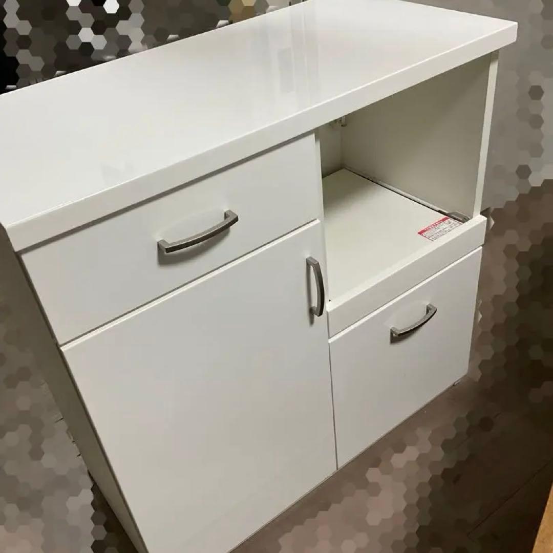 ホワイトレンジボード・レンジ台　ニトリ