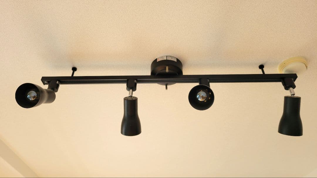 黒い4灯シーリングライト