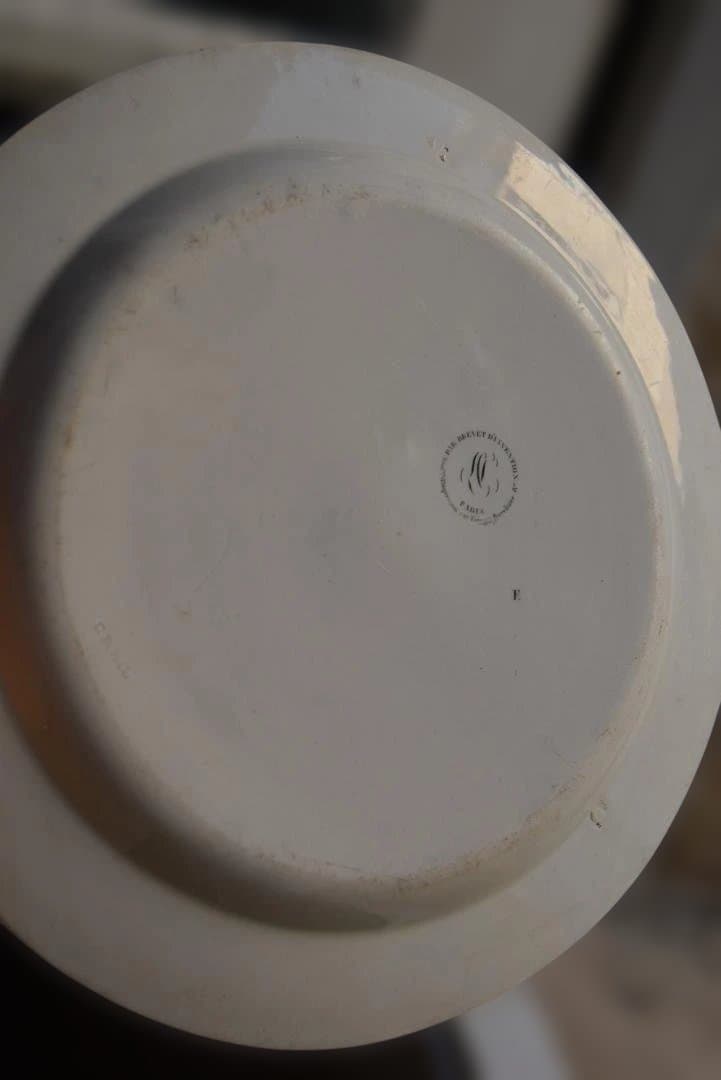 初期クレイユ　ファイアンスフィーヌ　良い風合いの皿　フランスアンティーク