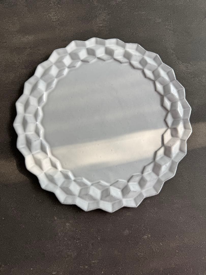 ホワイト 八角形プレート 直径約30cm