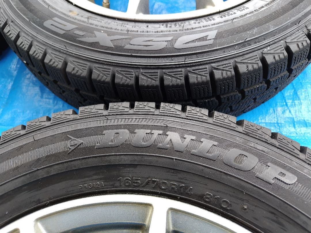 165/70R14、スタッドレスタイヤ4本、ダンロップ・DSX2、送料込み