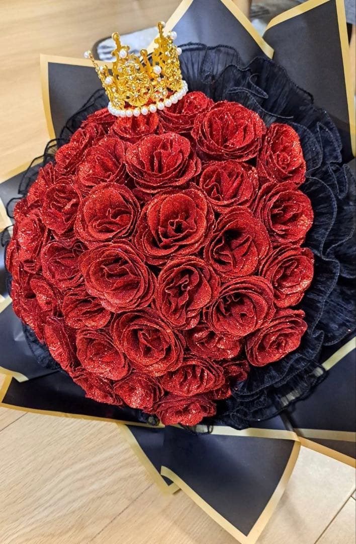 グリッダー 赤バラの花束