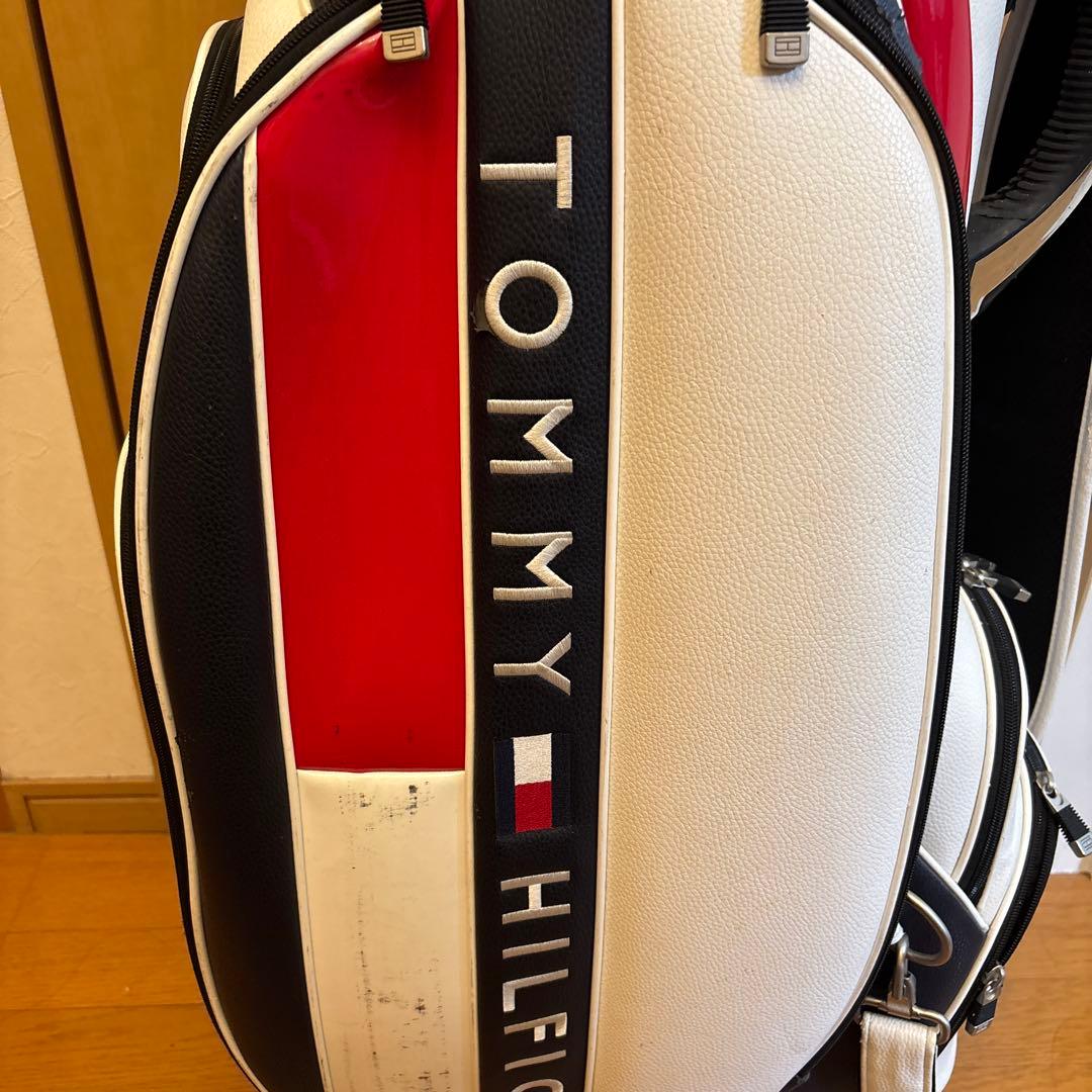   キャディバッグ ホワイト/レッド　オマケ付