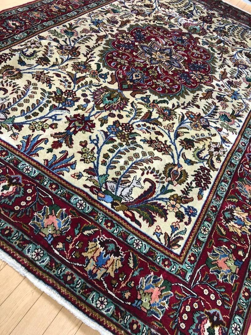 ペルシャ絨毯 ヴィンテージラグ 300×195cm 手織り オールドpersia