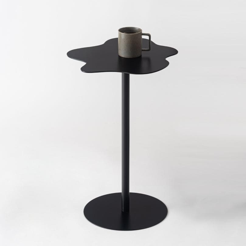 モダン サイドテーブル 黒色 スチール アイアン ソファーテーブル ベッドサイド